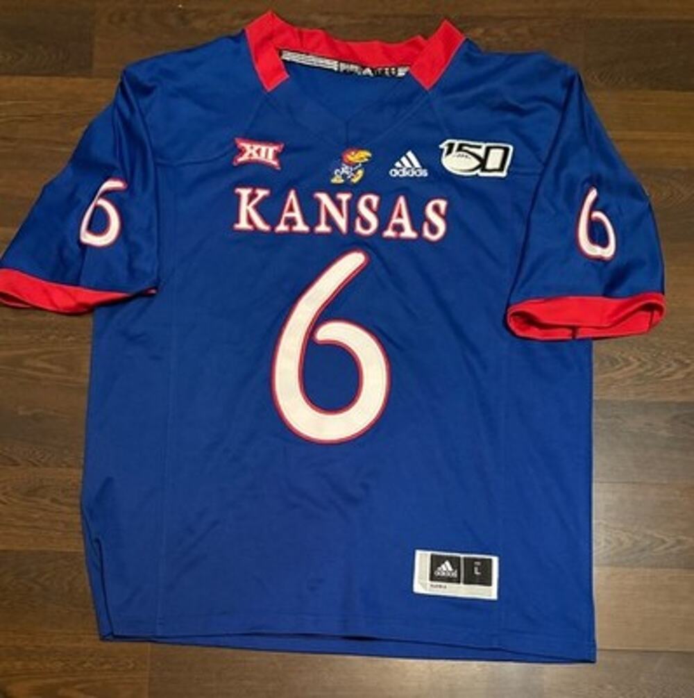 Adidas Kansas Jayhawks Jalon Daniels #6 Football Jersey L
